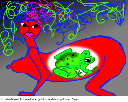 Froschschenkel.-Erst-werden-sie-gefoltert-und-dann-gefressen.-Stop
