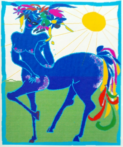Femme-cheval en promenade