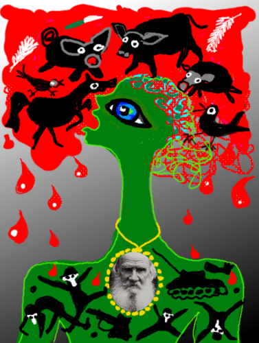 Leo Tolstoi disait Tant qu'il y aura des abattoirs, il y aura des champs de bataille.